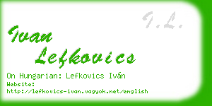 ivan lefkovics business card
